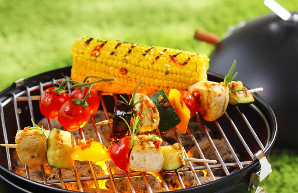 Cooking on a barbeque