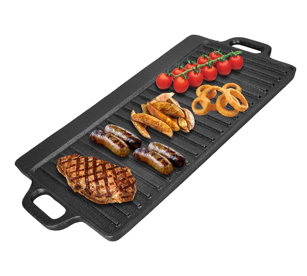 ASAB Reversible Cast Iron BBQ Griddle Plate